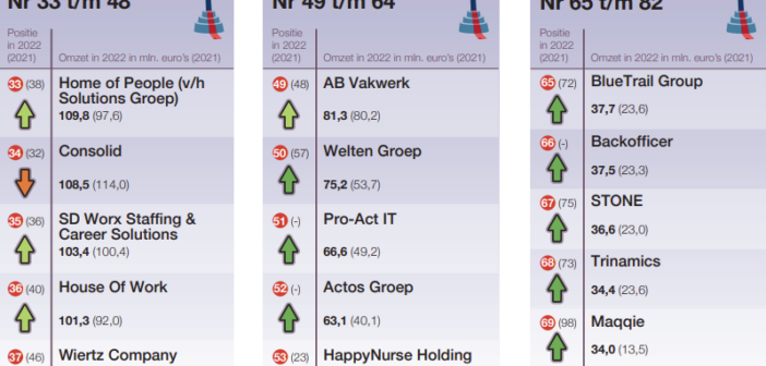 Flexmarkt Omzetranglijst 2023