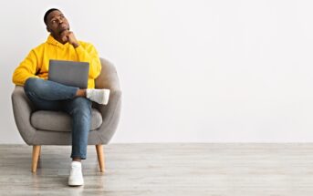 man laptop